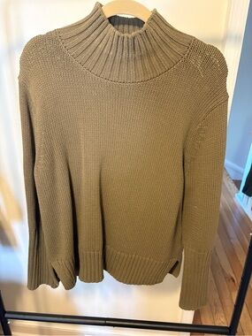 Cozy Mock Neck Sweater in Olive